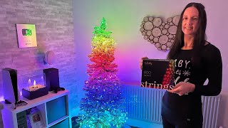 Twinkly App controlled RGB Christmas lights Unboxing Setup amp Demo [upl. by Cornie927]