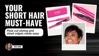 Terviiix Mini Flat Iron Review Perfect Edges and Pixie Cuts [upl. by Cammy599]