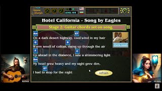 Hotel California Song Chords Quiz 🎨🧩🎓 Fun Arts Homework [upl. by Amaryllis]