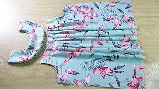 Very easy dress cutting and sewingfor 23 yearsno patternsewing is easy [upl. by Berman411]