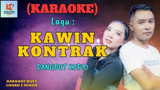 Kawin Kontrak Karaoke Duet  Karaoke Dangdut Official  Cover PA 600 [upl. by Harle]