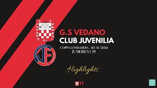 Highlights Juniores Prov Coppa Lombardia 1 Giornata Vedano vs Juvenilia [upl. by Desireah]