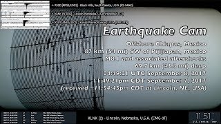 Earthquake Cam  Pijijiapan Mexico M81  982017  地震ウェブカメラ [upl. by Hallett444]