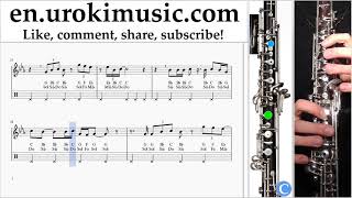 How to Play Oboe Céline Dion  Ashes  Deadpool 2 Tabs umih352 [upl. by Hyacintha]