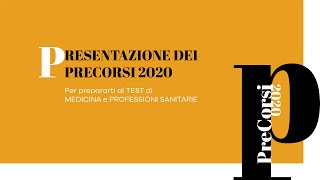 Presentazione dei PreCorsi 2020 [upl. by Vaenfila]