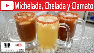 CÓMO HACER MICHELADAS CHELADAS Y CLAMATOS  Vicky Receta Facil [upl. by Mairb]