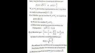 Généralités sur les fonctions Al moufid 1SM Exercice 82 [upl. by Fleisig]