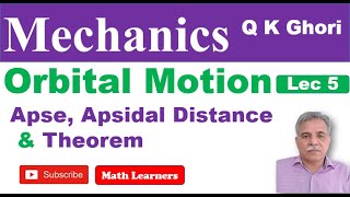 Orbital motion Lec 5 Apse apsidal distance theorem [upl. by Laved]