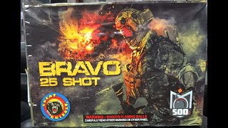 BRAVO BY GREAT GRIZZLY FIREWORKS 25 SHOT 500 GRAM [upl. by Ahsiekyt]