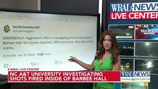 NC AampT University investigating shots fired inside Barbee Hall [upl. by Jovitah]