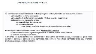 DIFERENCIAS ENTRE COMPLEXO VERBAL E PERÍFRASE VERBAL LINGUA GALEGA [upl. by Anicart666]