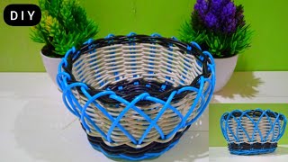 how to make baskets from rattan diy wicker basket storage basket weaving basket easy [upl. by Blake]