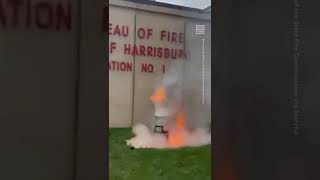 Firefighters Show Dangers of DeepFrying Turkey [upl. by Anert]