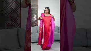 This traditional drape with vibrant saree  Match Made in heaven 💃 [upl. by Noryv]