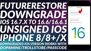 How to downgrade iOS 167x to iOS 1661661 for iPhone 88X  A11 Downgrade  Full Guide [upl. by Maxia]