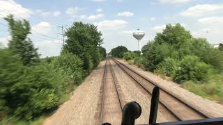 4K  Amtrak California Zephyr 5  Rear window view  Illinois to California Part 1 [upl. by Sibeal]