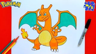 Pokemon Drawing  How to Draw Charizard Easy Step by Step  Pokemon [upl. by Demodena558]