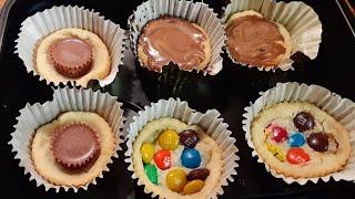 Sugar Cookie Cups with Peanut Butter Cups and MampMs [upl. by Anelra]