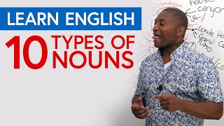 Learn English Grammar 10 Types of Nouns [upl. by Odnomor]