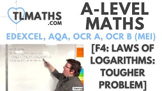 ALevel Maths F406 Laws of Logarithms Tougher Problem [upl. by Zora369]