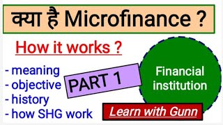 Microfinance meaning history how microfinance work microfinance Kya h in hindi part 1 SHGshg [upl. by Annaynek147]