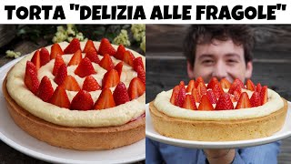 TORTA FRANGIPANE ALLE FRAGOLE E CREMA “SOFFICE” Ricetta per la Festa della Mamma  Davide Zambelli [upl. by Venuti717]