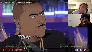 Ace Vane Benzino Loses  Drink Champs  Reaction acevane drinkchamps benzino comedy [upl. by Revilo827]