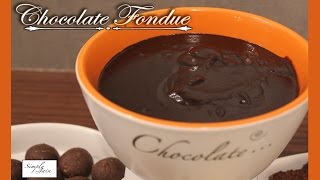 Chocolate Fondue  How To Make Chocolate Fondue At Home  Restaurant Style  Dessert  Simply Jain [upl. by Wendie]