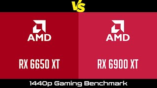 AMD Radeon RX 6650 XT vs AMD Radeon RX 6900 XT  Gaming Benchmark 1440p [upl. by Prasad]