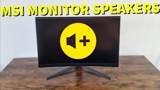 How To Turn Up The Volume On An MSI Monitor  MSI Monitor Has No Sound [upl. by Struve]