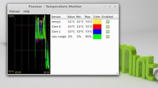 Monitor Hardware Temperature CPU In Linux Mint Ubuntu Using Psensor [upl. by Amalee]