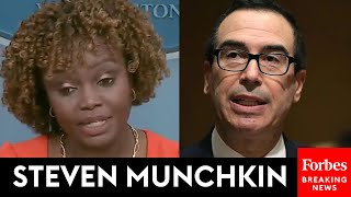 JUST IN Another Karine JeanPierre Gaffe This Time Calling Steven Mnuchin Steven Munchkin [upl. by Moffitt]