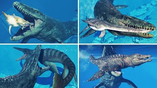 MOSASAURUS Vs ALL MARINE REPTILES  Jurassic World Evolution 2 [upl. by Jun504]