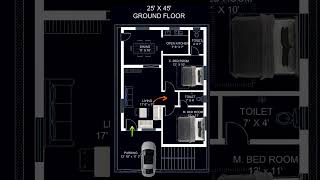 25x45 house plan  25 by 45 house design shorts housedesign homedesign houseplans architecture [upl. by Mirth]