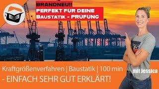 Kraftgrößenverfahren  Berechnen  Beispiel  Baustatik  Einfach erklärt 100 min mit Jessica [upl. by Eerehc496]