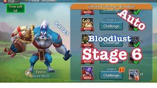 Bloodlust Stage 6 Auto  92023  Lords Mobile [upl. by Auohs]