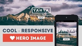 Cool And Responsive Hero Image Using Only HTML amp CSS [upl. by Genna982]