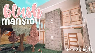 Blush Botanical Mansion 180k  Bloxburg Blush Speedbuild  Bonnie Builds [upl. by Martz]