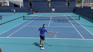 Taylor Fritz amp Karen Khachanov Intense Practice  Court Level 4K 60fps [upl. by Nolava]