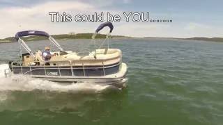 2016 Lowe SF212 Pontoon Boat on the water video [upl. by Boland]