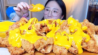 닭껍질튀김 체다치즈소스 듬뿍💛 디저트 먹방 Dessert Mukbang [upl. by Vivianne]