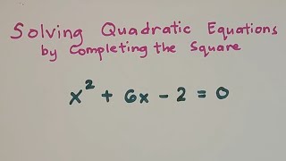 How to Solve Quadratic Equations by Completing the Square Grade 9 Math [upl. by Adianez]