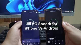 Jio 5G Internet Speed Test Android vs iPhone  Which is Faster [upl. by Homere821]