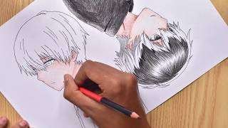 Speed Drawing Haise Sasaki Tokyo GhoulRe [upl. by Atiloj]