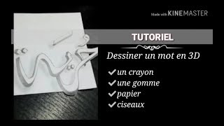 Tutoriel  Comment dessiner en 3D un mot calligraphie arabe [upl. by Naxela625]