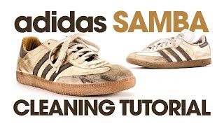 How To Clean Suede And Leather Shoes  Adidas Samba [upl. by Leshia219]