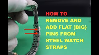 REMOVE AND ADD LINKS FROM FLAT PIN WATCH STRAPS Seiko style bracelets [upl. by Lani]