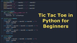 Python TIC TAC TOE Tutorial  Beginner Friendly Tutorial [upl. by Phillips]