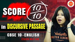 3 Topper Tips to Score 100 in Discursive Passage  Class 10 English Reading Skills  CBSE 2024 [upl. by Adriane]