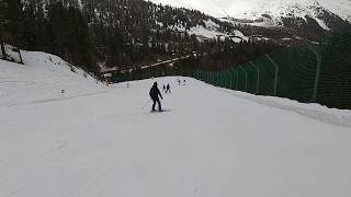 SOLDEN Austria skiing BLUE ski slope called 6 GoPro HD POV  April 2024 [upl. by Illoh]